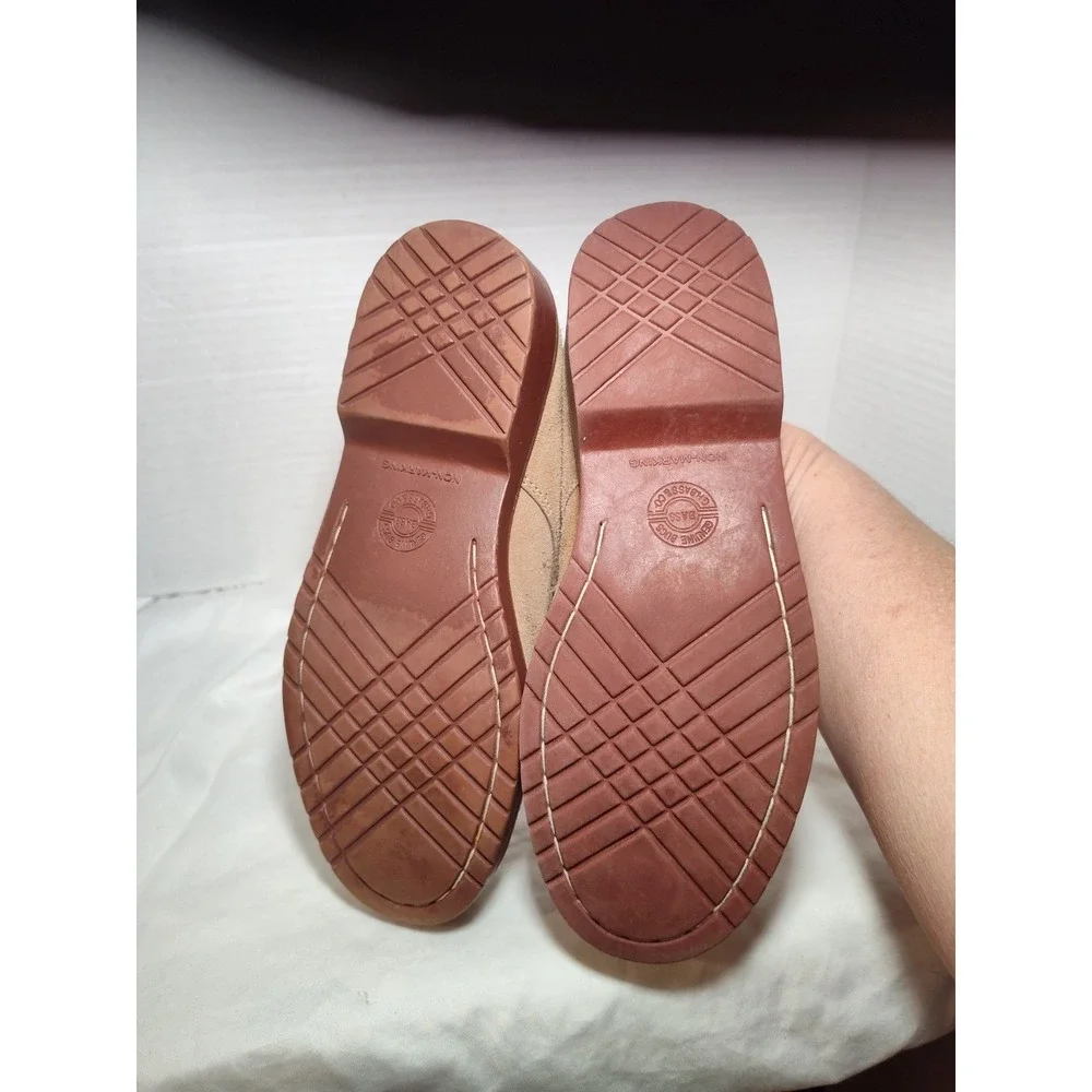 Youth BASS Shoes Tie Shoe Size: 3M Boy Suede Tan Oxford‎ Elliott